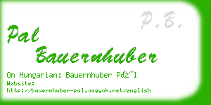 pal bauernhuber business card